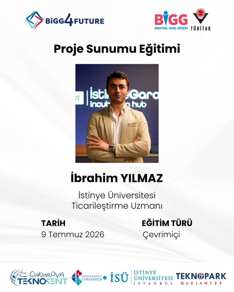 BiGG4FUTURE Programı kapsamında, İstinye Üniversitesi Ticarileştirme Uzmanı İbrahim Y...