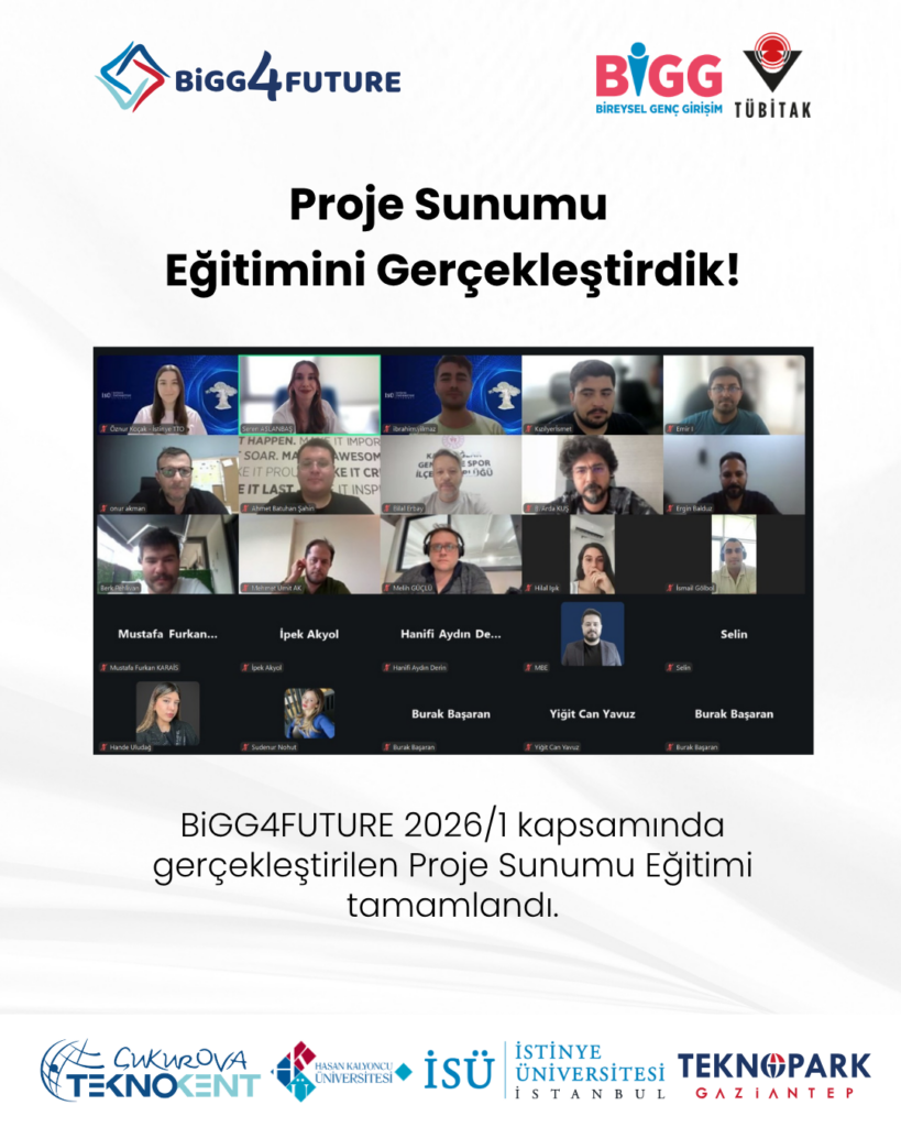 BiGG4FUTURE 2026/1 kapsamında gerçekleştirilen Proje Sunumu Eğitimi tamamlandı. Değerli katkı...