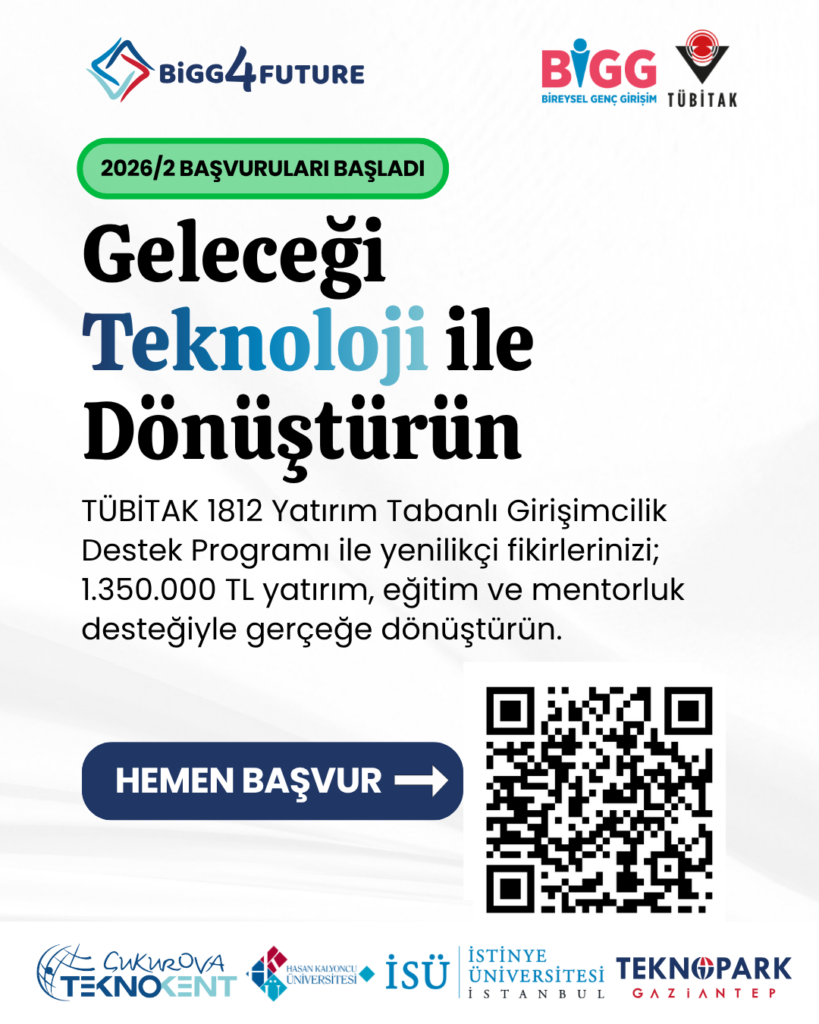 TÜBİTAK 1812 Yatırım Tabanlı Girişimcilik Destek Programı kapsamında yürütülen BiGG4FUTURE P...