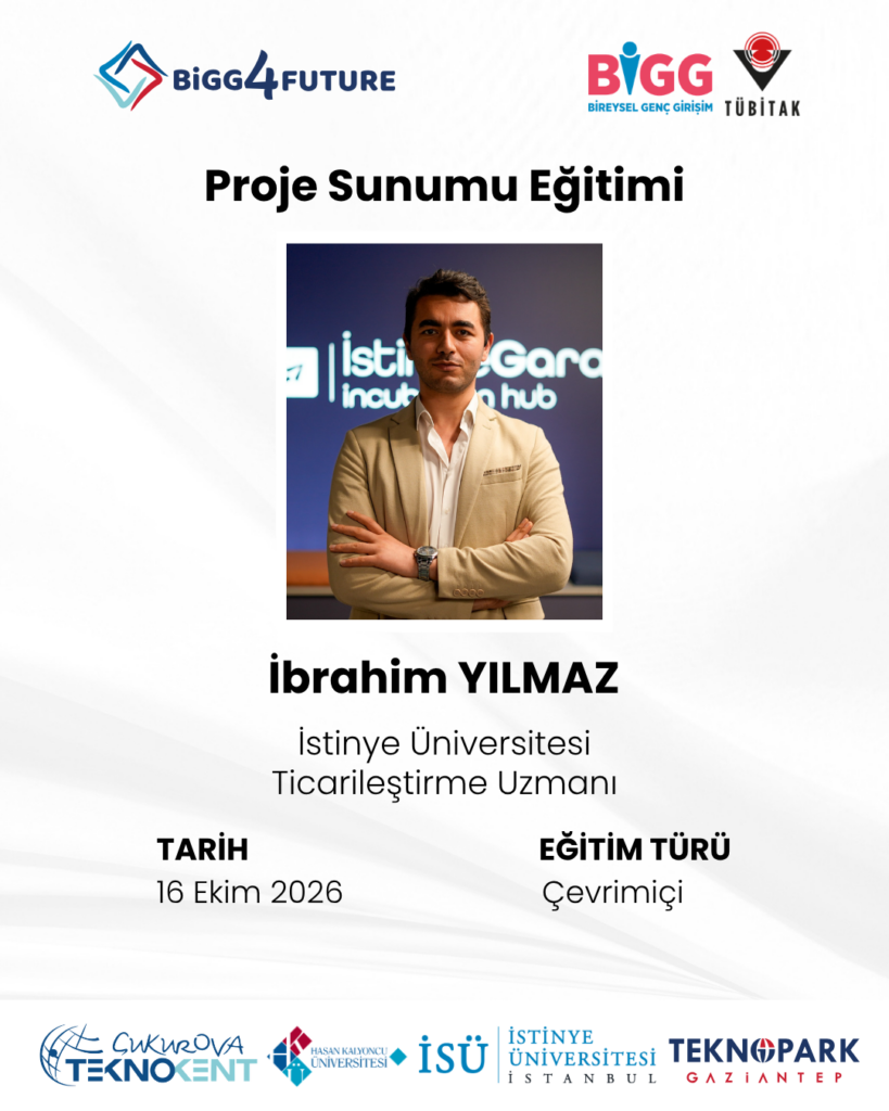 BiGG4FUTURE Programı kapsamında, İstinye Üniversitesi Ticarileştirme Uzmanı İbrahim Y...